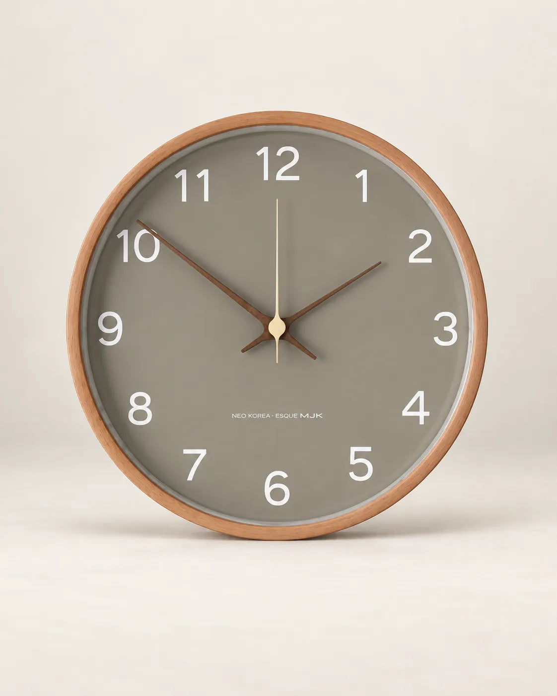 Horloge Murale Bois Massif Ronde Silencieuse — 3 Tailles