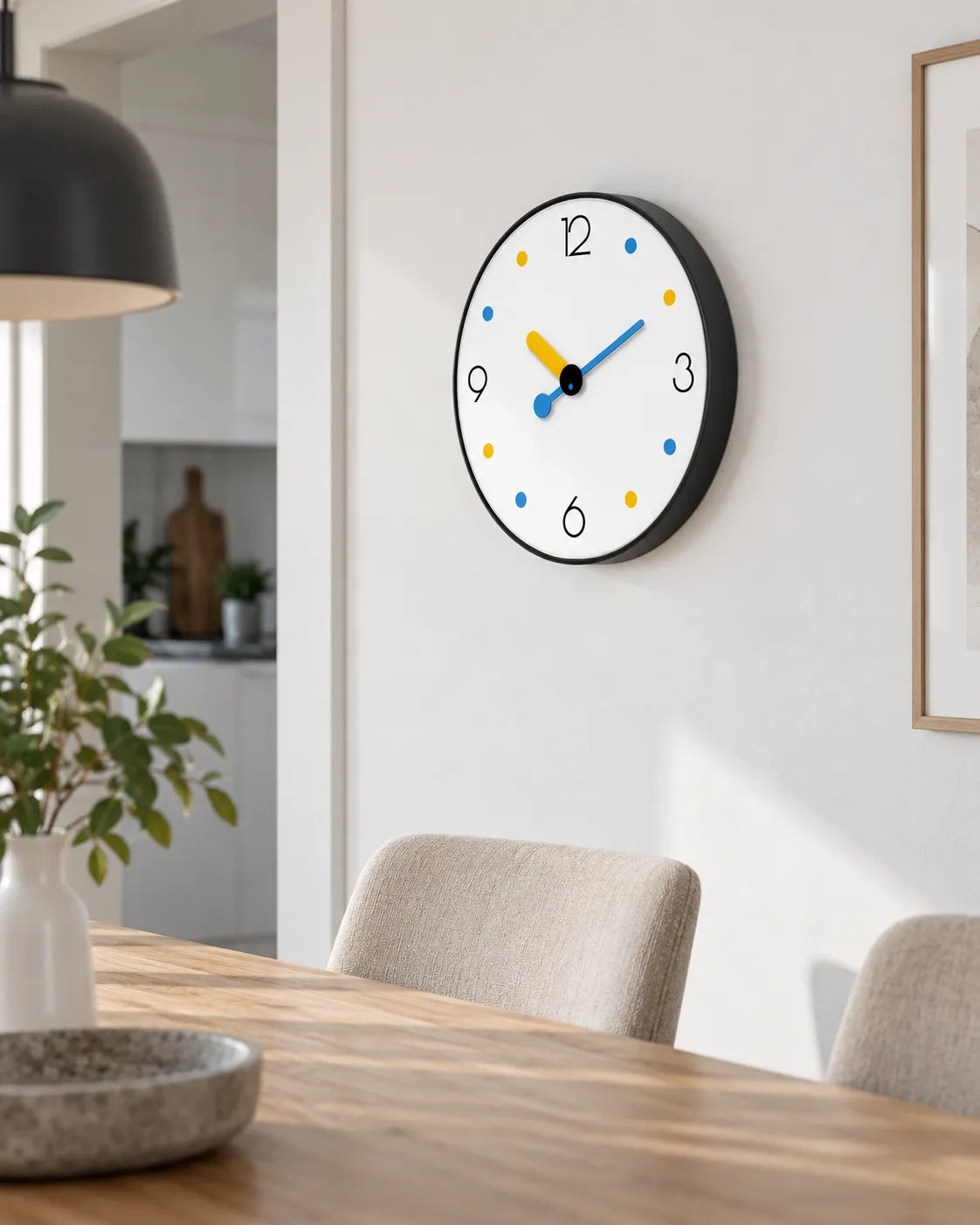 Horloge Murale Multicolore Ronde Silencieuse — 3 Tailles