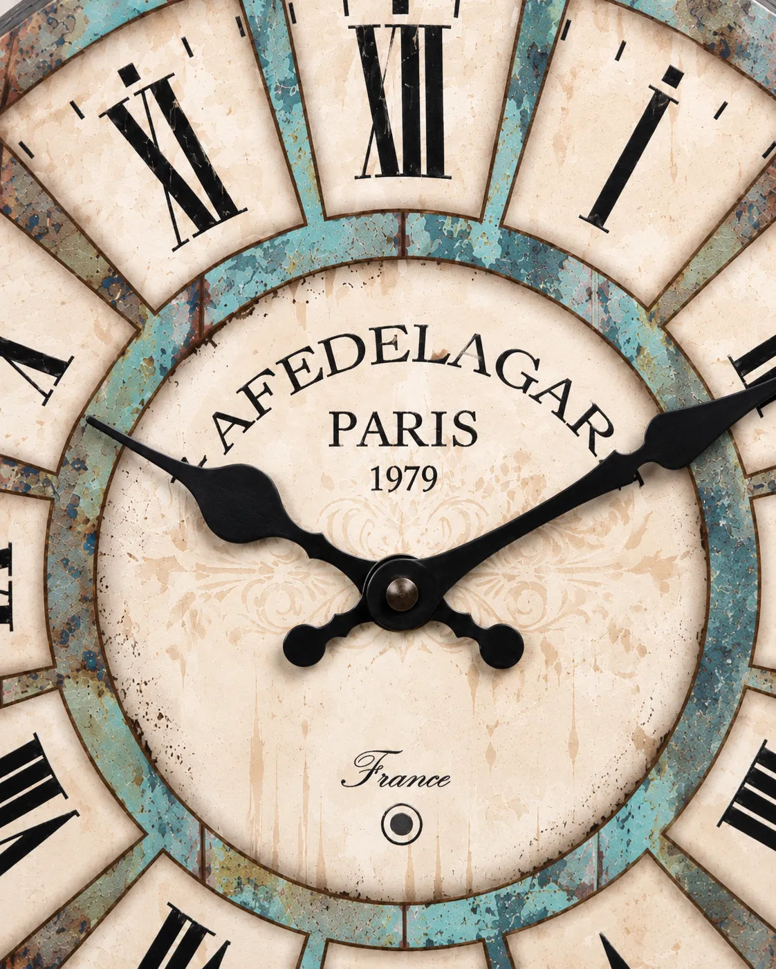 Horloge Murale Bois Rustique Motif Veiné Silencieuse — 4 Tailles