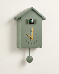 Horloge Coucou Moderne 20 × 25 cm Oiseau Animé et Balancier