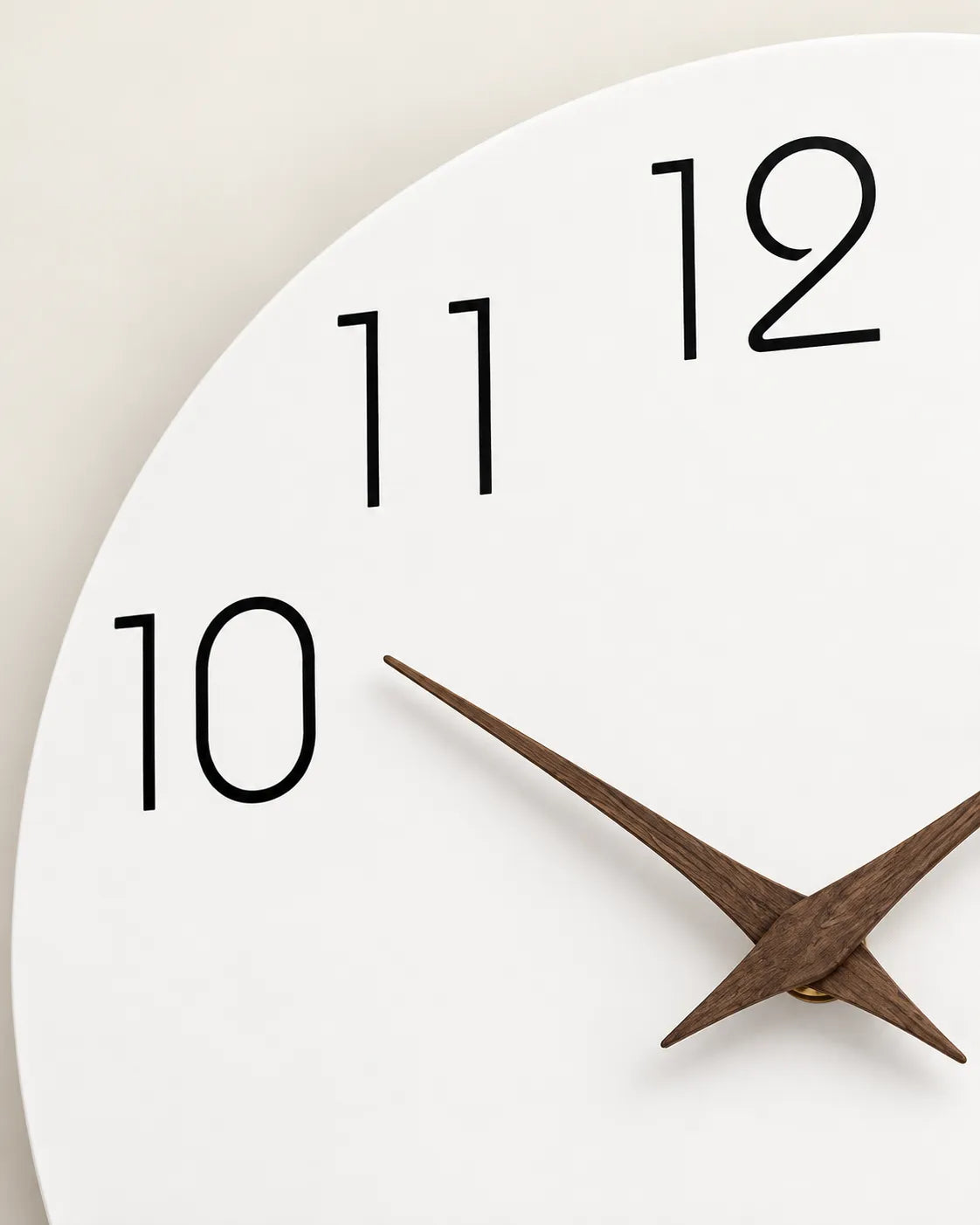 Horloge Murale Bois Motif Blanc Silencieuse — 4 Tailles
