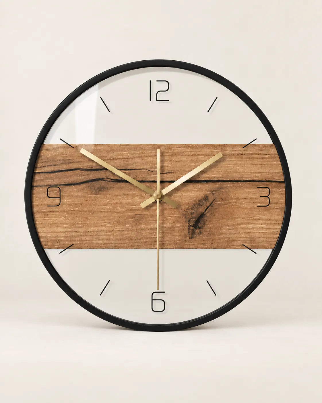 Horloge Murale Acrylique Ronde 30 cm Effet Texturé Silencieuse