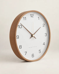 Horloge Murale Bois Massif Ronde Silencieuse — 3 Tailles