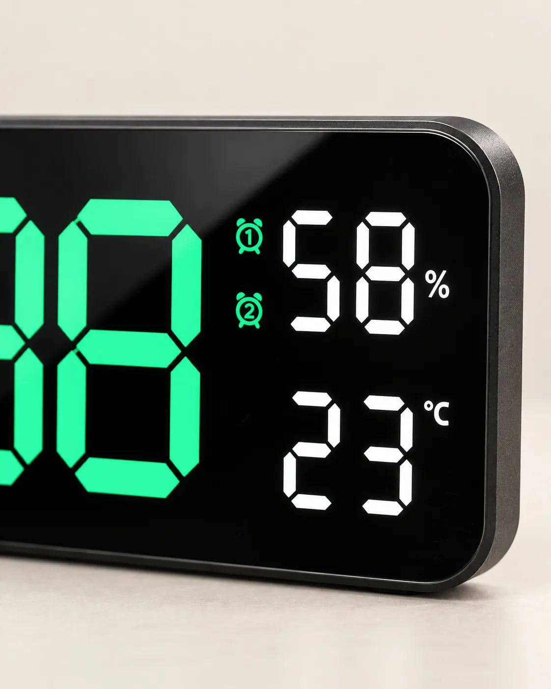 Horloge Murale Numérique LED 22,8 cm Température et Humidité