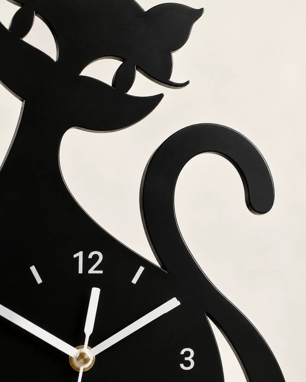 Horloge Murale Chat Acrylique 30 × 17 cm Silencieuse