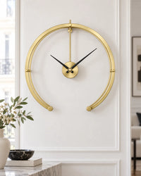 Horloge Murale Métal Demi-Cercle 50 cm Style Scandinave