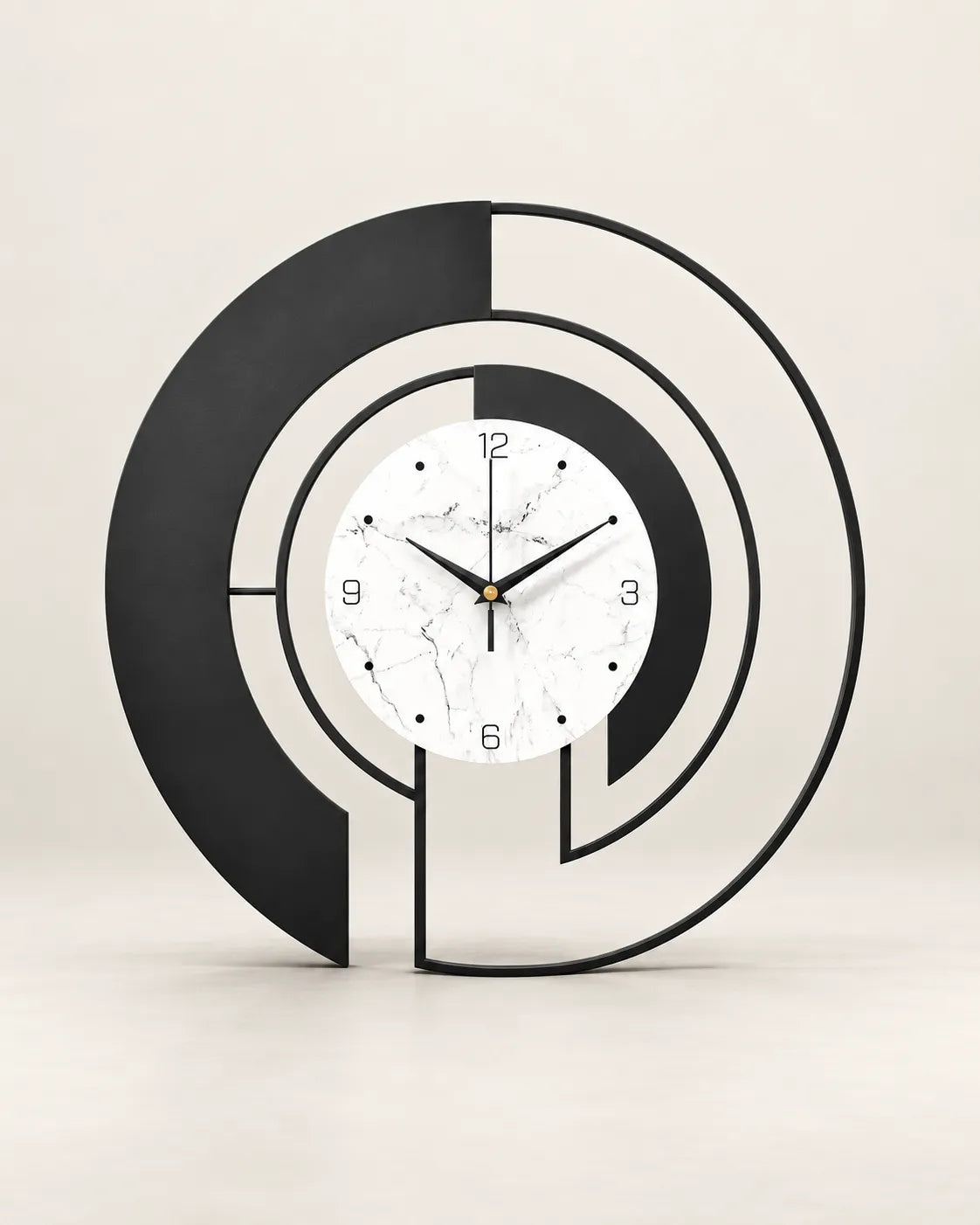 Horloge Murale Forme Irrégulière Moderne — Noir ou Doré