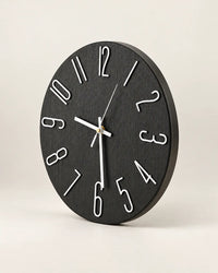 Horloge Murale Ronde 30 cm Chiffres 3D Silencieuse — 4 Coloris