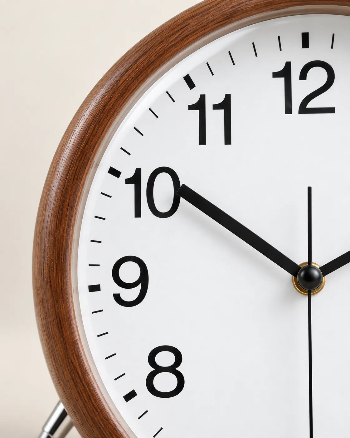 Horloge à Poser Bois 22 cm Silencieuse sur Pieds
