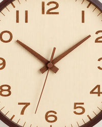 Horloge Murale Bois Style Japonais Silencieuse — 3 Tailles