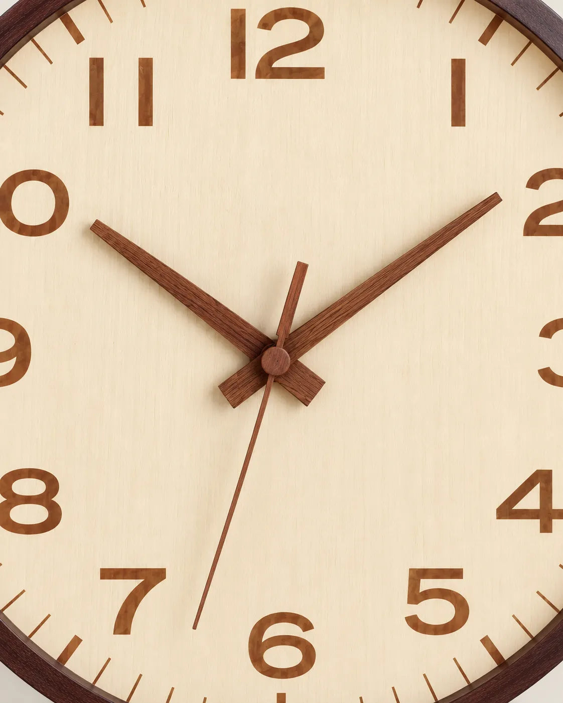 Horloge Murale Bois Style Japonais Silencieuse — 3 Tailles