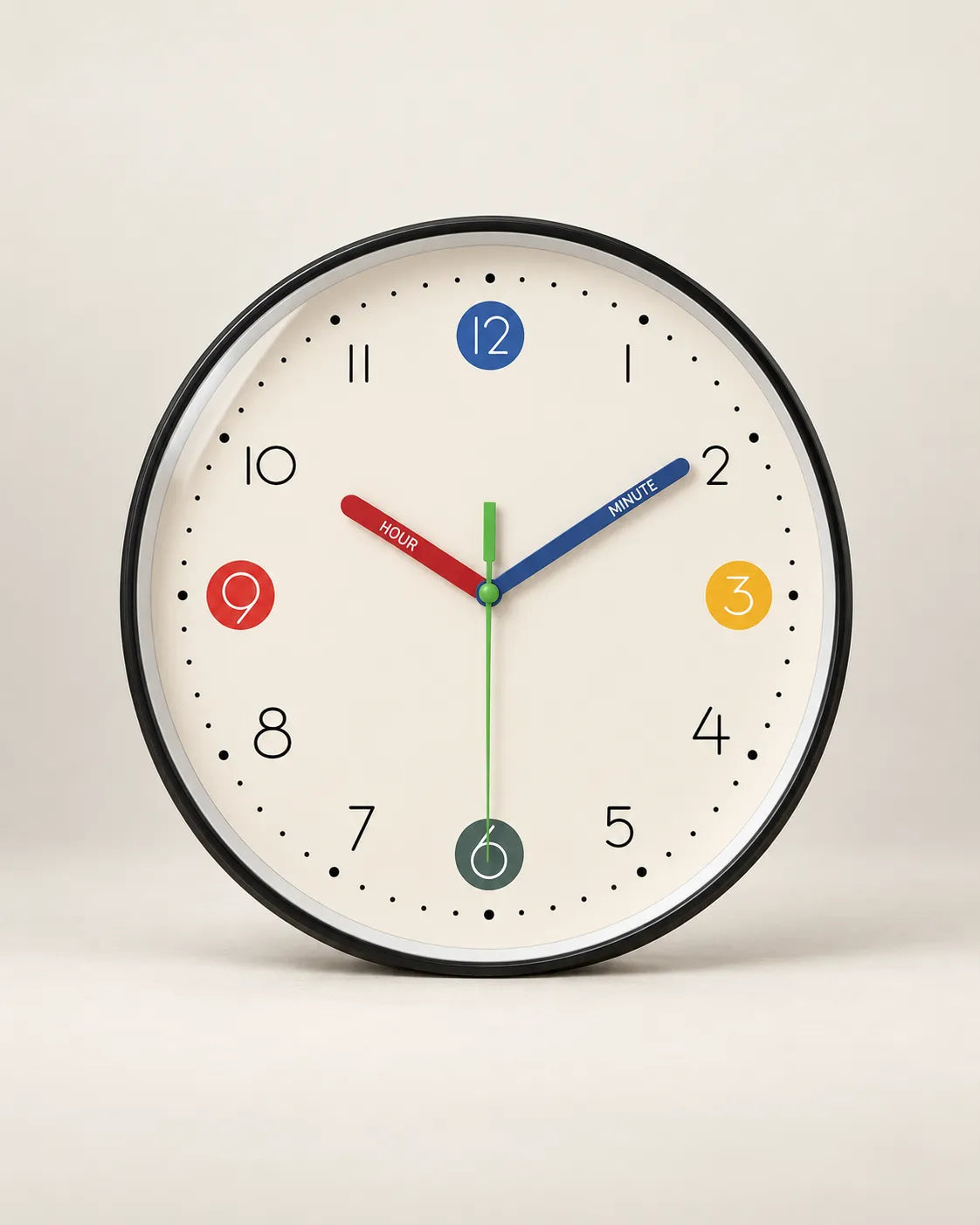 Horloge Murale Couleurs Pastel Silencieuse — 3 Tailles