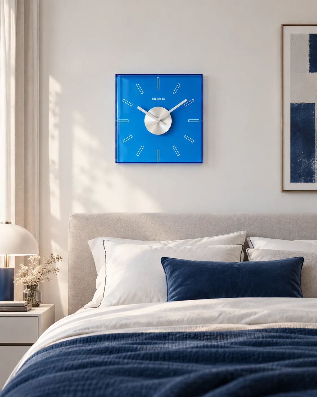 Horloge Murale Acrylique Transparente Carrée 30 cm Silencieuse