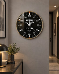 Horloge Murale Compteur de Voiture Acrylique 30 cm Silencieuse