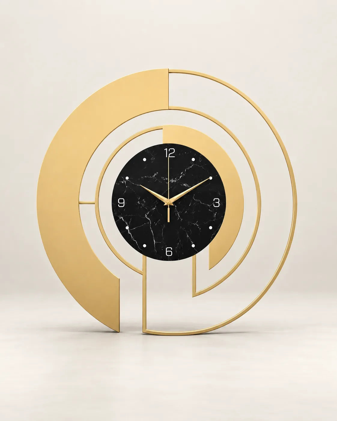 Horloge Murale Forme Irrégulière Moderne — Noir ou Doré