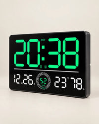 Horloge Murale Numérique LED 33 cm Double Alarme et Compte à Rebours