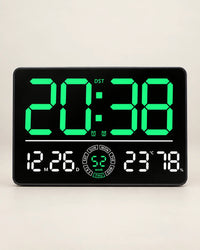 Horloge Murale Numérique LED 33 cm Double Alarme et Compte à Rebours