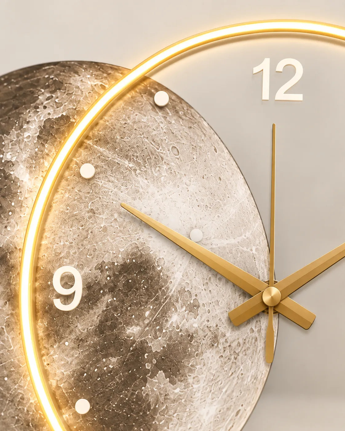 Horloge Murale LED Acrylique Silencieuse avec Télécommande — 3 Tailles