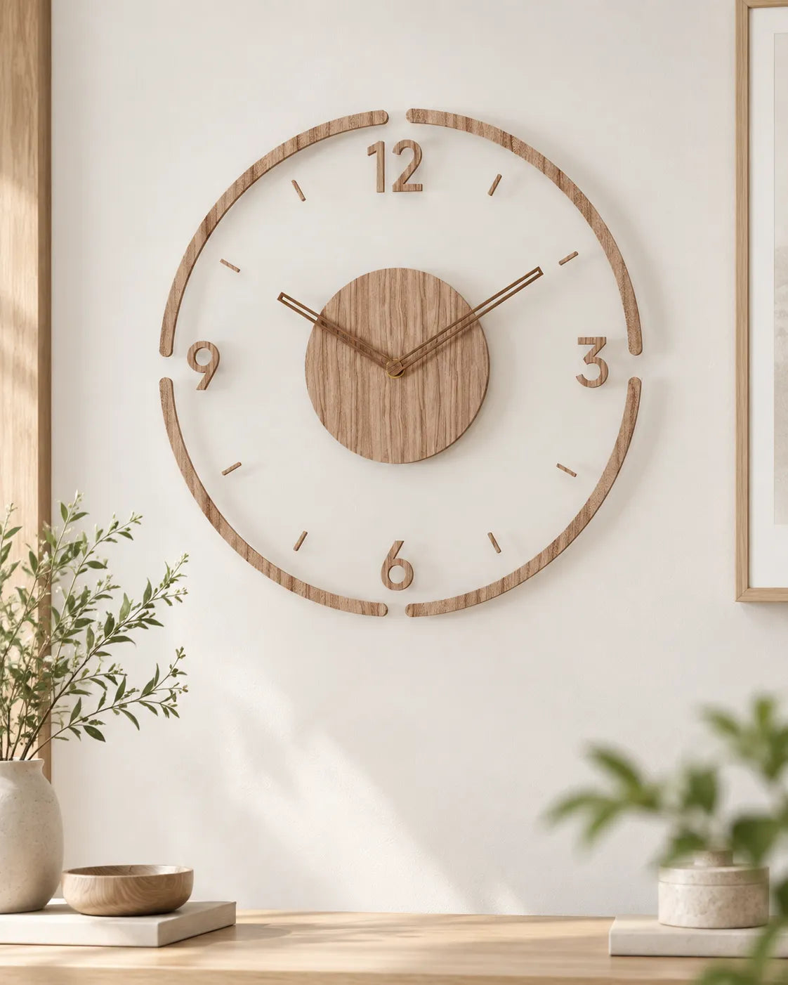Horloge Murale Scandinave en Verre Silencieuse — 2 Tailles