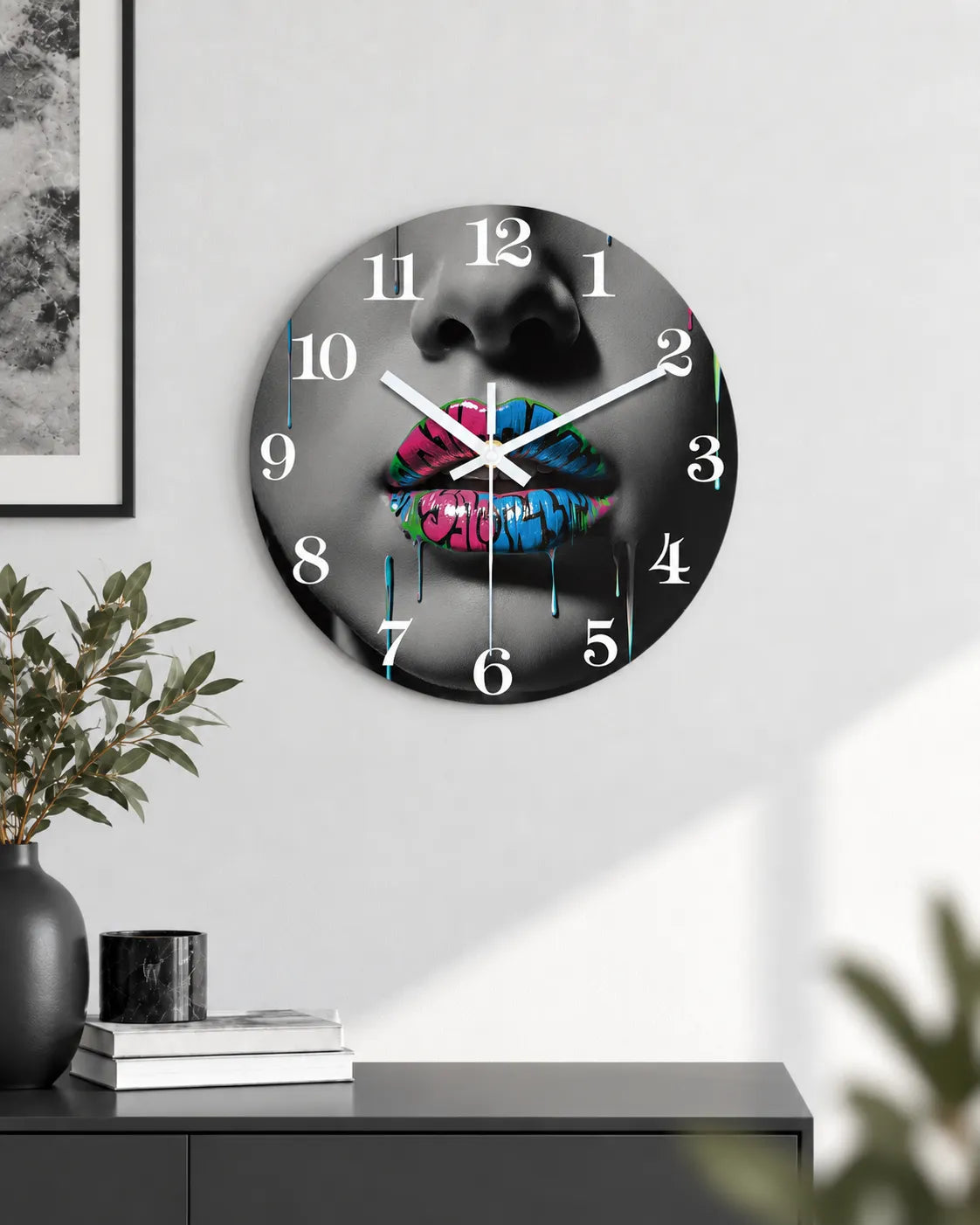 Horloge Murale Bois Graffiti Silencieuse — 6 Tailles