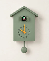 Horloge Coucou Moderne 20 × 25 cm Oiseau Animé et Balancier