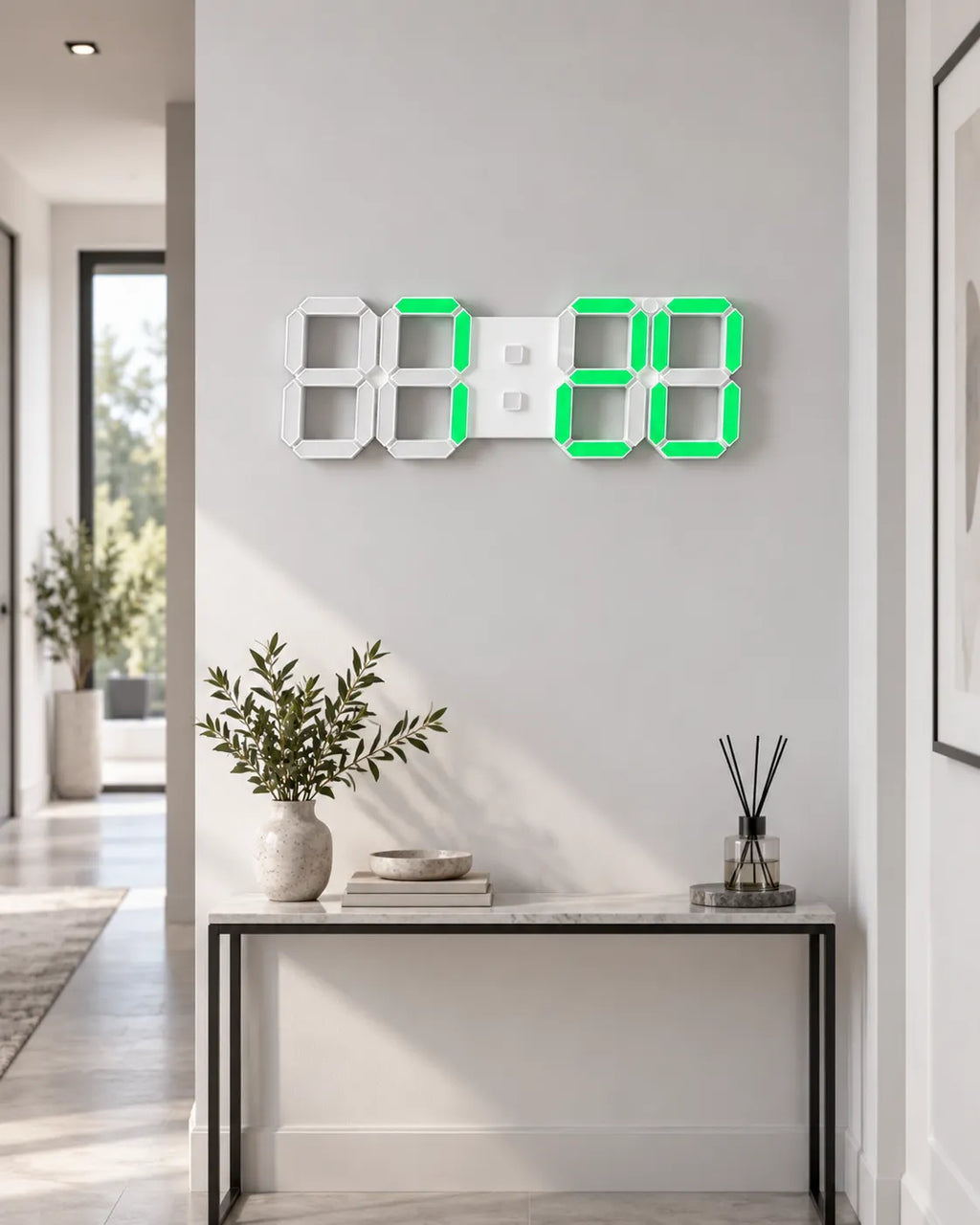Horloge Murale Numérique LED 3D avec Minuteur et Luminosité Réglable