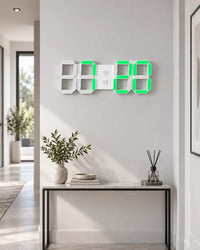 Horloge Murale Numérique LED 3D avec Minuteur et Luminosité Réglable