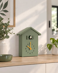 Horloge Coucou Moderne 20 × 25 cm Oiseau Animé et Balancier