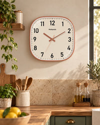 Horloge Murale Carrée à Quartz Silencieuse — 3 Tailles