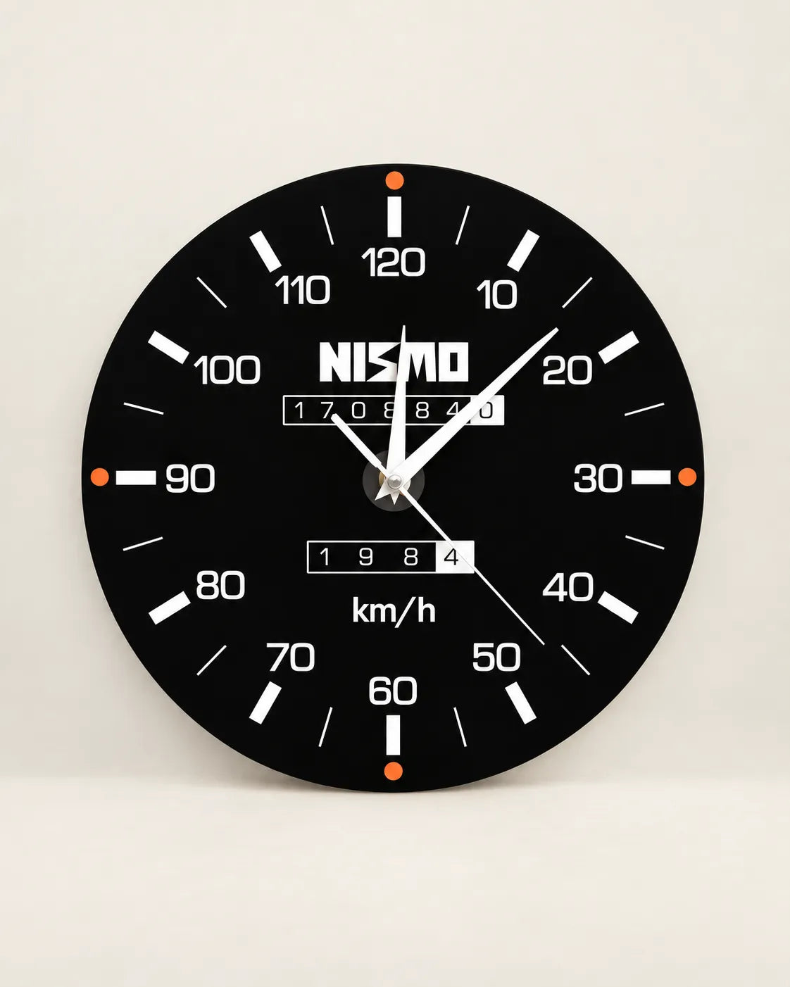 Horloge Murale Compteur de Voiture Acrylique 30 cm Silencieuse