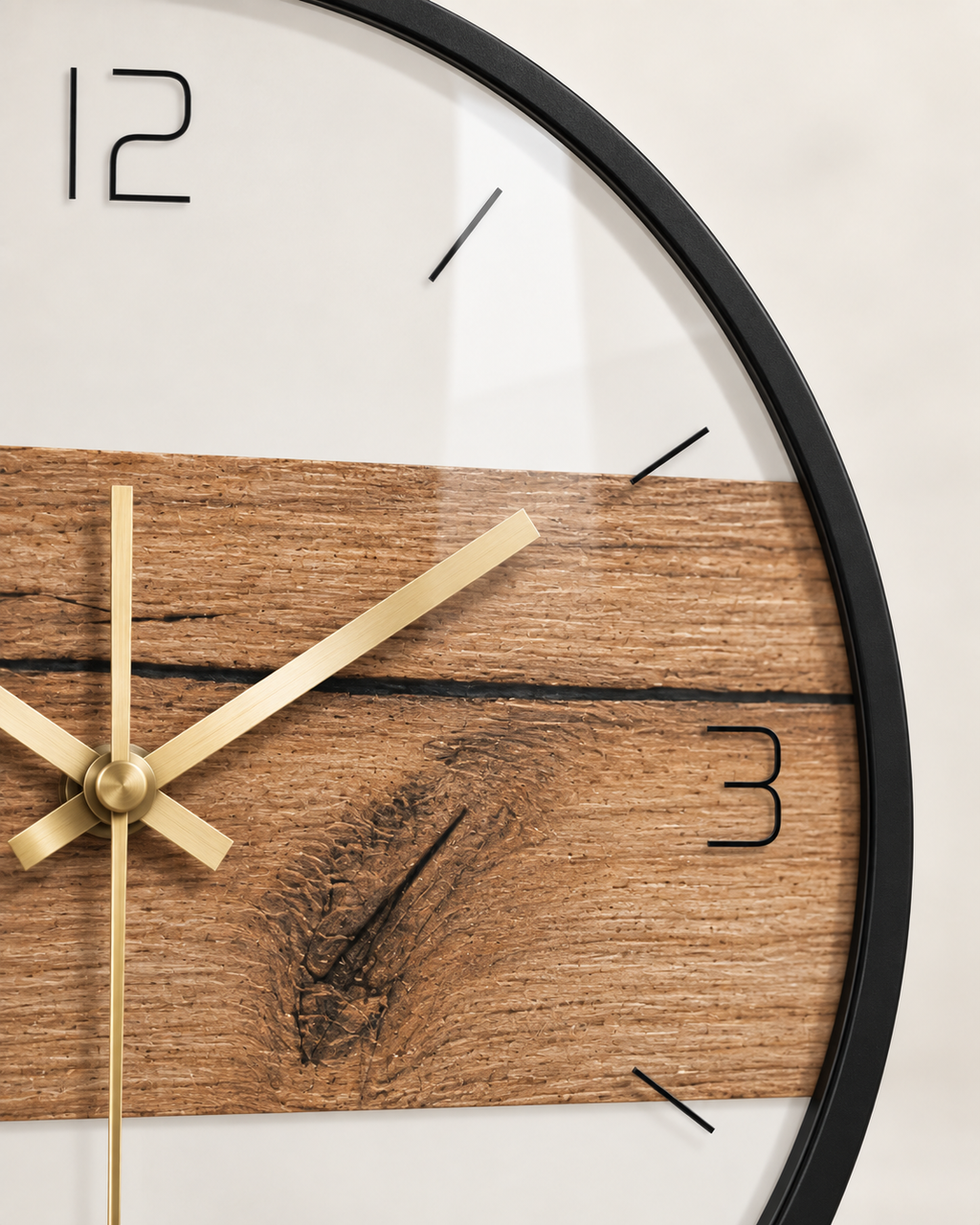 Horloge Murale Acrylique Ronde 30 cm Effet Texturé Silencieuse
