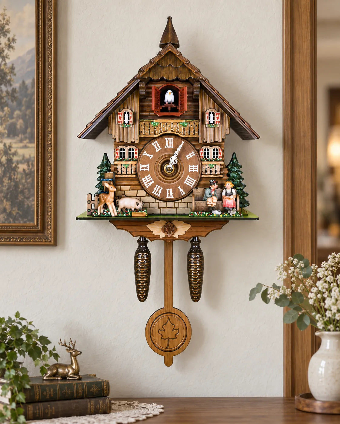 Horloge Coucou Bois Rétro Oiseau Animé à Sonnerie — 3 Modèles
