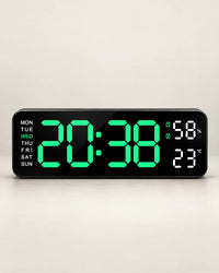 Horloge Murale Numérique LED 22,8 cm Température et Humidité