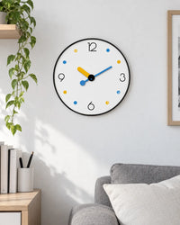 Horloge Murale Multicolore Ronde Silencieuse — 3 Tailles