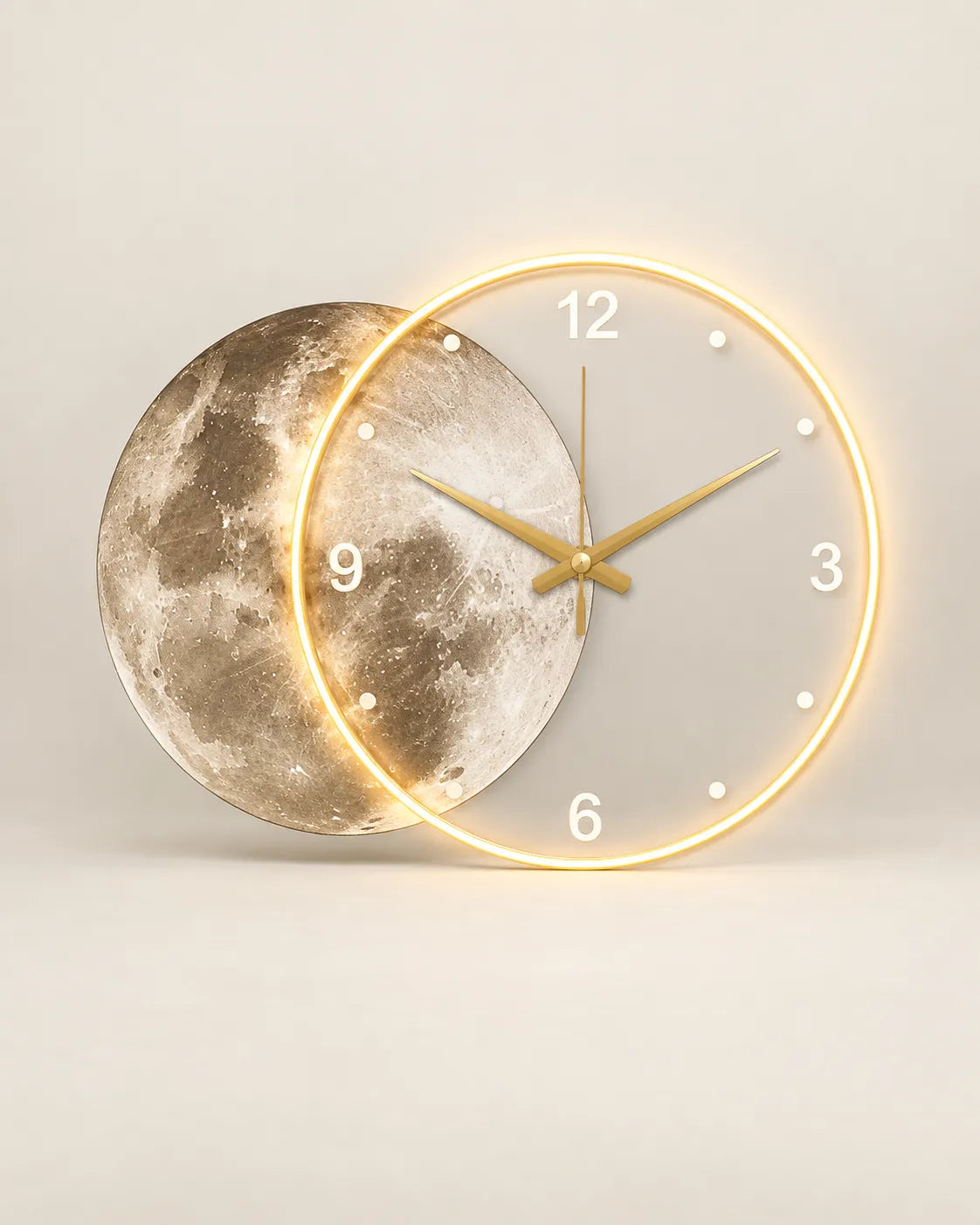Horloge Murale LED Acrylique Silencieuse avec Télécommande — 3 Tailles