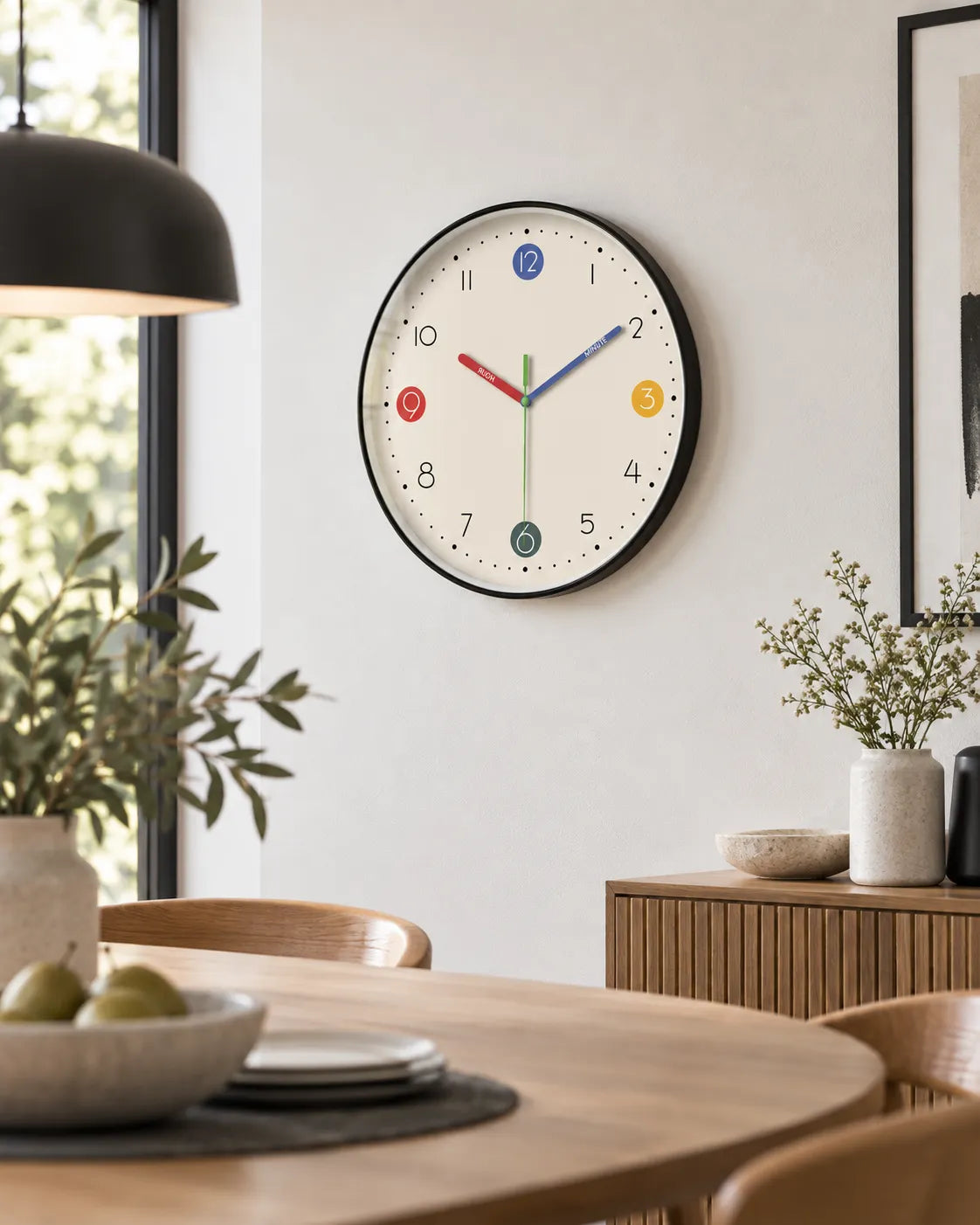 Horloge Murale Couleurs Pastel Silencieuse — 3 Tailles