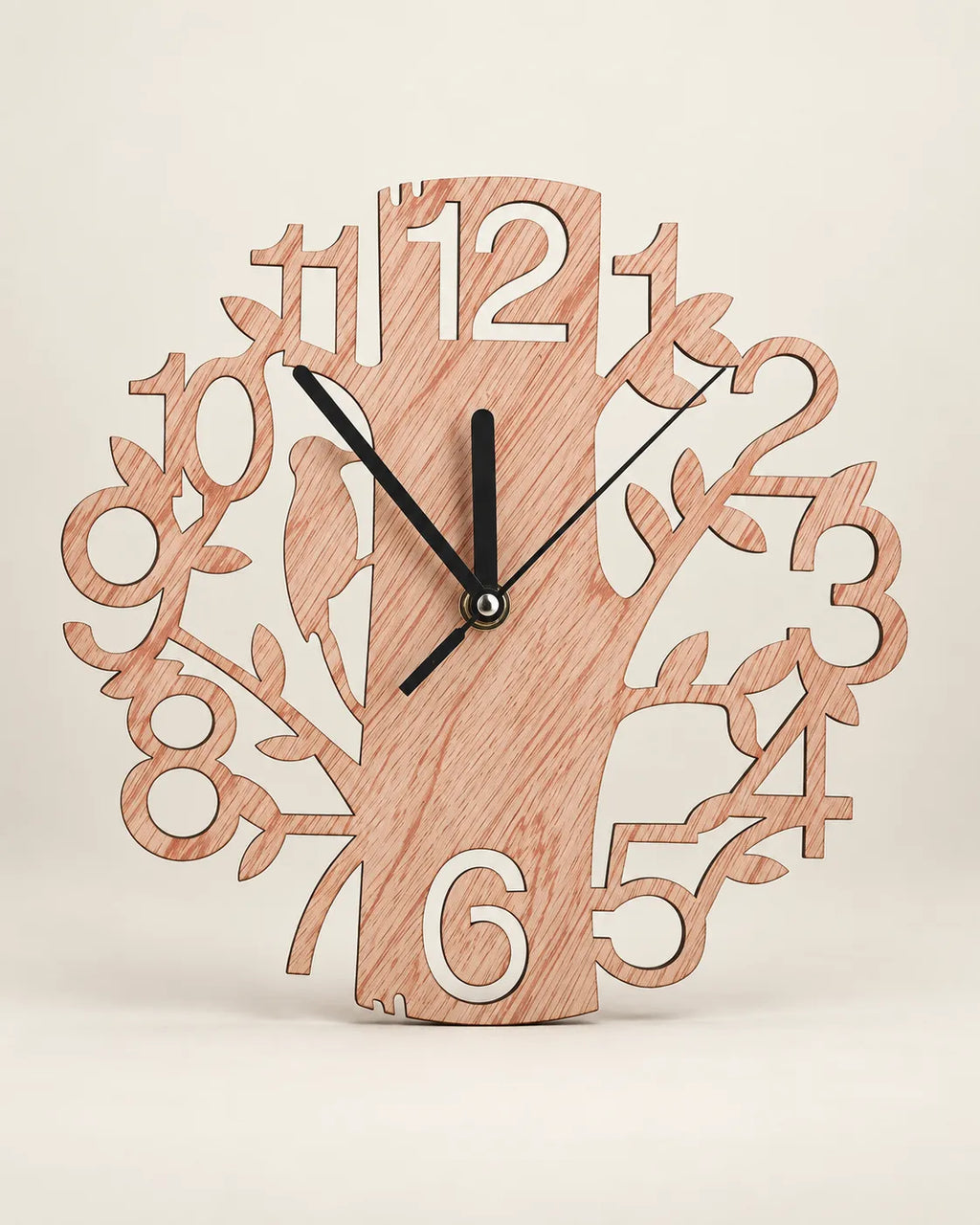 Horloge Murale Arbre en Bois 22 cm Mouvement Quartz