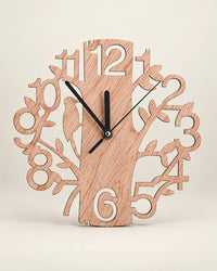 Horloge Murale Arbre en Bois 22 cm Mouvement Quartz