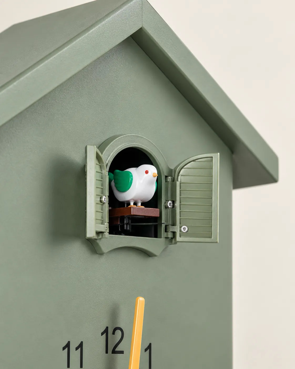 Horloge Coucou Moderne 20 × 25 cm Oiseau Animé et Balancier
