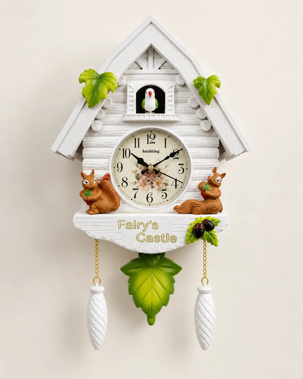 Horloge Coucou Maison Féérique en Résine avec Sonnerie et Balancier