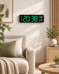 Horloge Murale Numérique LED 22,8 cm Température et Humidité
