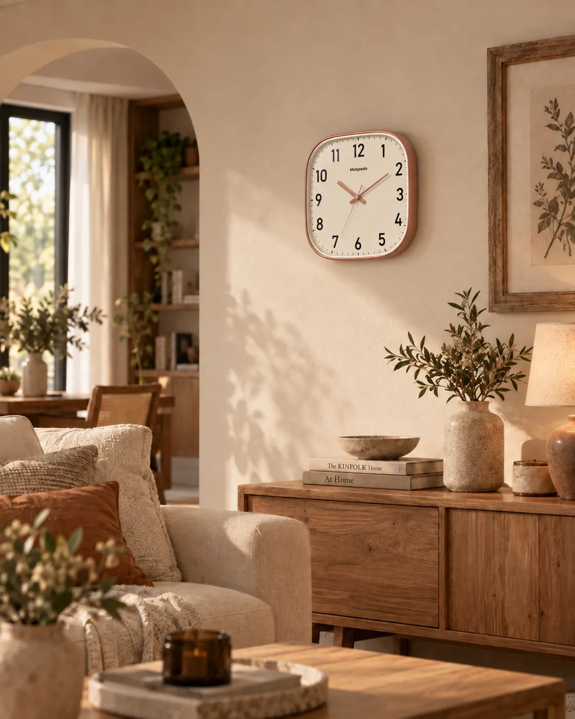 Horloge Murale Carrée à Quartz Silencieuse — 3 Tailles