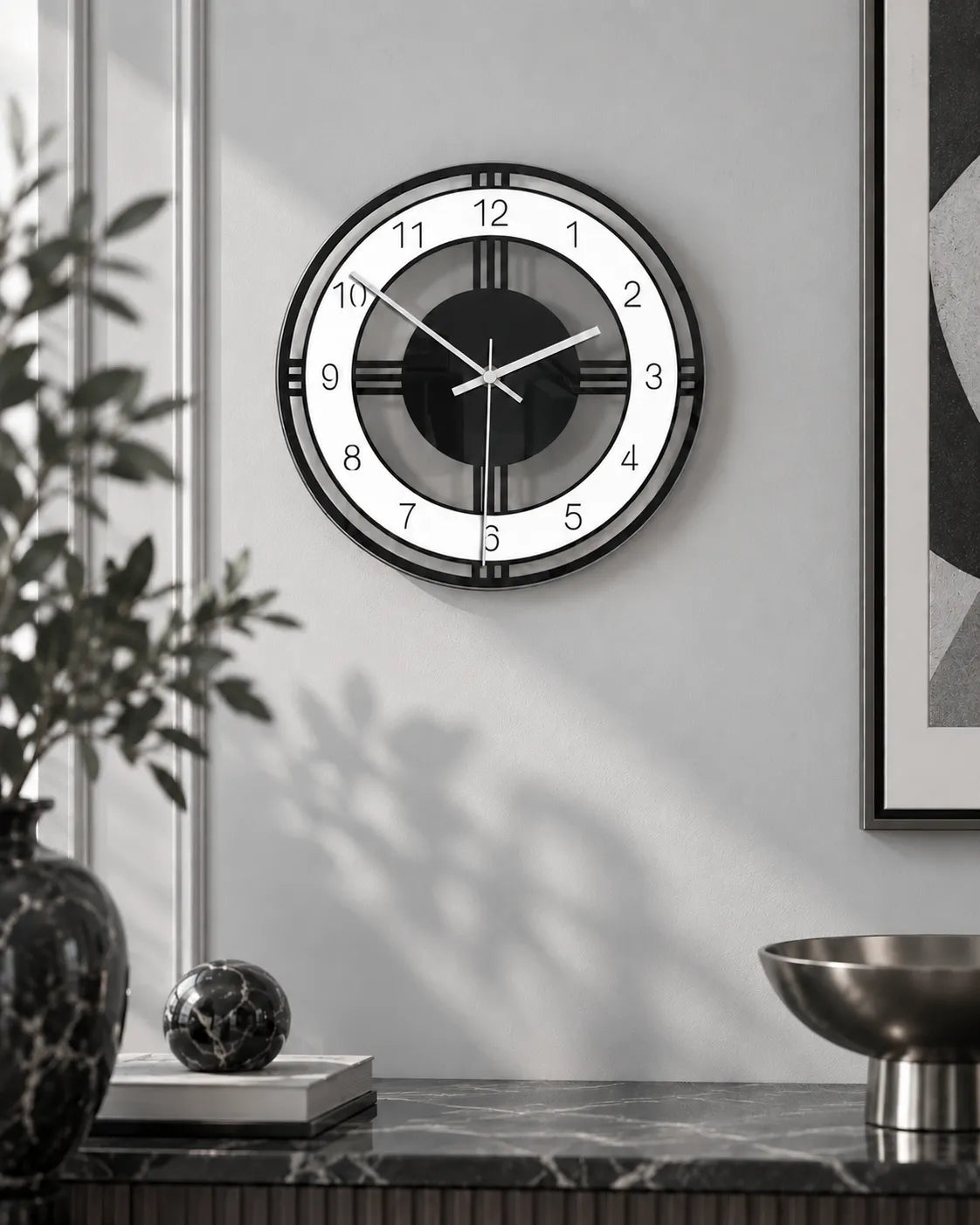 Horloge Murale Acrylique Minimaliste 32 cm Silencieuse