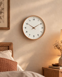 Horloge Murale Bois Massif Scandinave Silencieuse — 2 Modèles