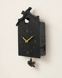 Horloge Coucou Bois Maison avec Oiseau Animé et Balancier