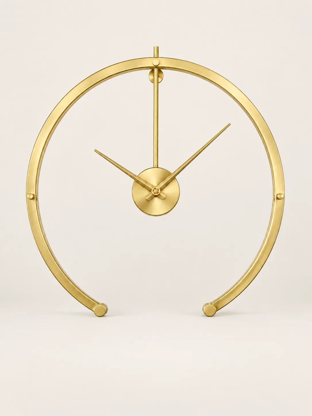 Horloge Murale Métal Demi-Cercle 50 cm Style Scandinave