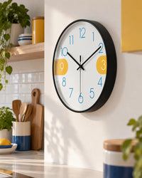 Horloge Murale Ronde Scandinave à Quartz Silencieuse — 3 Tailles