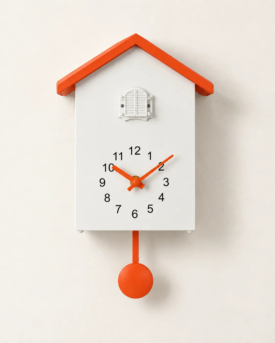 Horloge Coucou Moderne 20 × 25 cm Oiseau Animé et Balancier