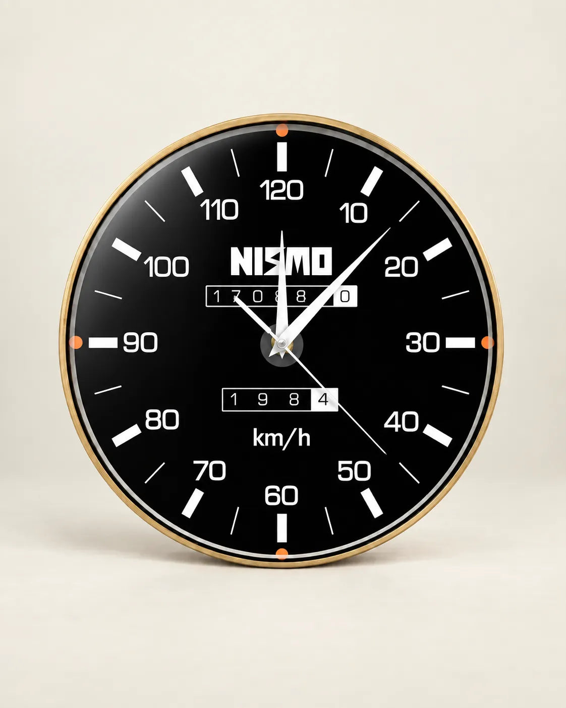 Horloge Murale Compteur de Voiture Acrylique 30 cm Silencieuse