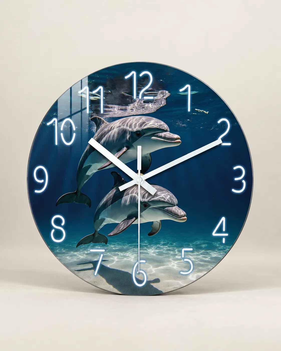 Horloge Murale Bois Dauphin Silencieuse — 6 Tailles